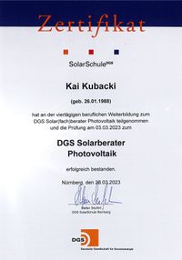Kai Kubacki, Kubacki Solar GmbH, PV-Anlage, Solaranlage, Photovoltaikanlage, Solarberater, Solar Schule